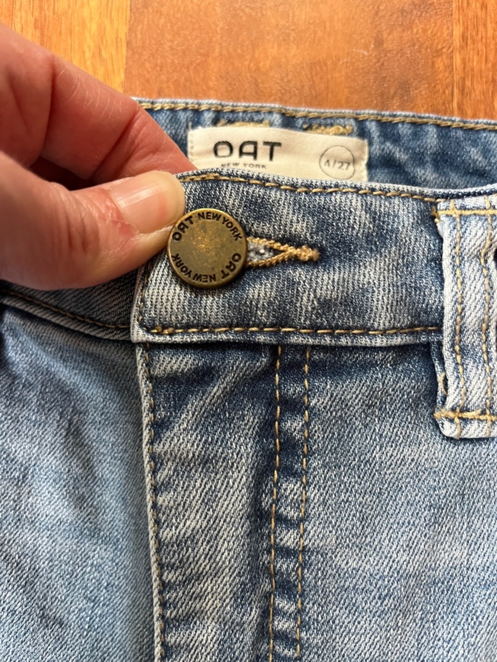 Like new Light Wash Straight-Leg Oat Jeans - Picture 5 of 16
